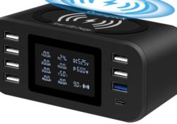 Estación de Carga USB de 60W con 8 puertos y monitor de carga Estación de Carga USB de 60W con 8 puertos y monitor de carga