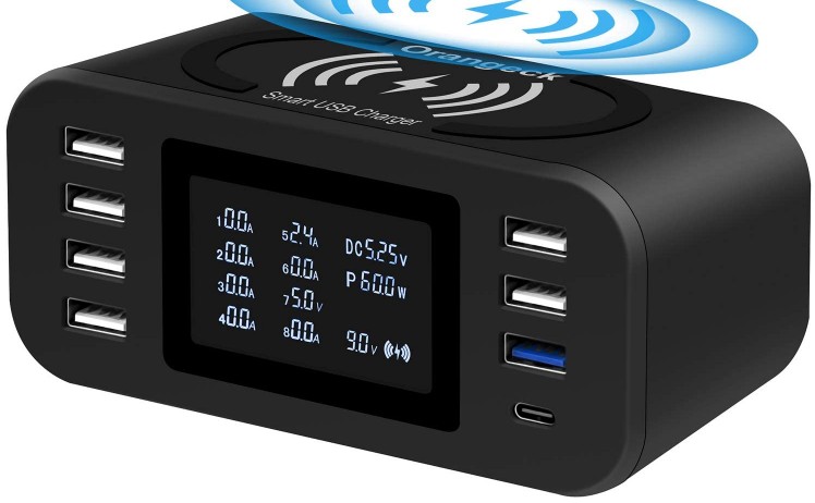 AOPOY Estación de Carga con 6 Puertos de 60 W - Estación de Carga USB  Organizador multidispositivo Tipo-C Cargador rápido Inalámbrico Carga  Rápida Soporte de Base para Teléfono 13 8 Plus : : Electrónica