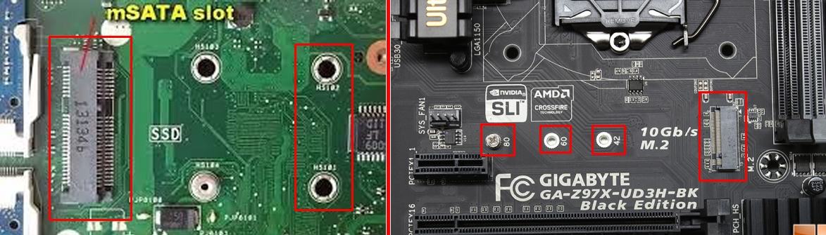 Tipos de discos SSD y SATA, mSATA, M.2 PCI-e